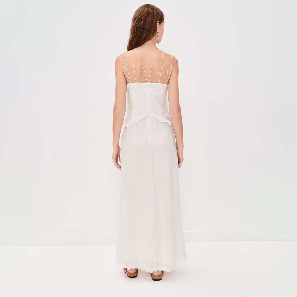 Isabel Marant Lindy Maxi Dress Ecru Size FR 40 US 8 NEW NWT - Picture 14 of 15